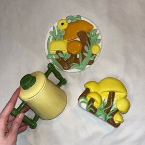 Vintage Mushroom Ceramic Set